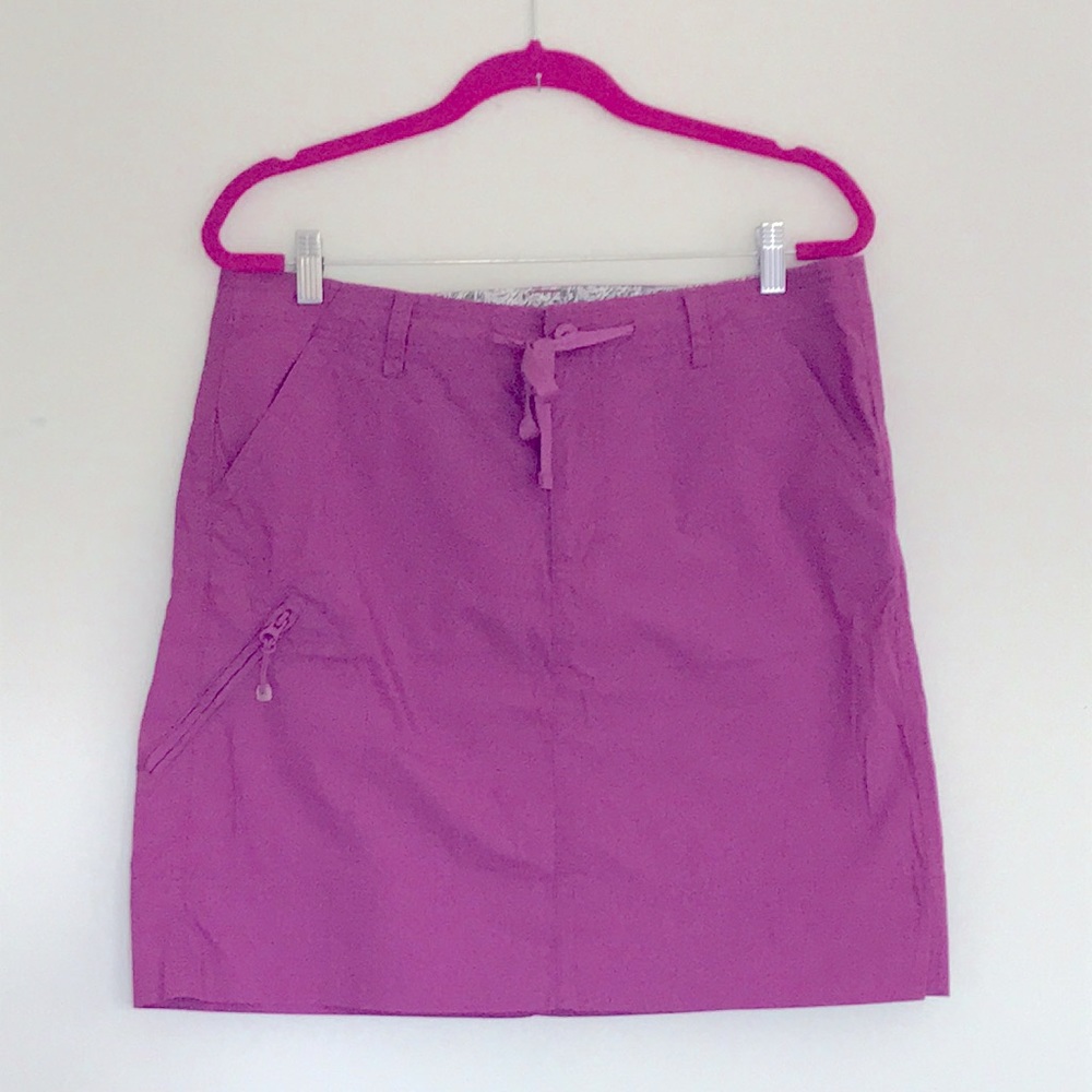 Eddie Bauer purple straight multi-pocket miniskirt